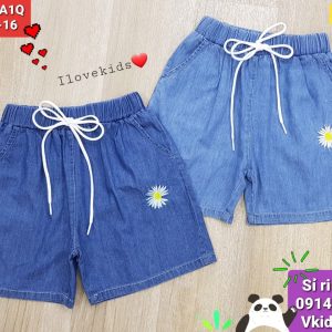 [🤝Bán Sỉ Vkids-Top1Order🛒] – BB0736-A1Q Quần sooc jean giấy thêu hoa cúc, cạp chun thắt nơ, hiệu Ilovekids, size 10-16/R7
QUẦN XINH BÉ IU ĐÓN HÈ
Inbox Chốt đ… – 2022-06-29 07:48:54