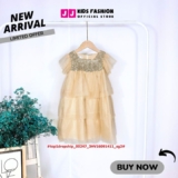 [👕👗Tin_Sỉ_Vkids🛒] – ☘️Buôn_sỉ_SG☘️ Váy bé gái, chất voan lưới in ánh kim mềm mại, lót kate,  …