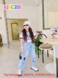 [👕👗Tin_Sỉ_Vkids🛒] – ☘️Buôn_sỉ_SG☘️ Quần jean bé gái, phía trước lưng tây phía sau lưng thun,size …