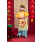 [👕👗Tin_Sỉ_Vkids🛒] – 💖Buôn_sỉ_HN💖 Áo dài bé gái, chất tơ phối lụa satin mềm đẹp, size 1t-10t, t …