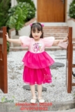 [👕👗Tin_Sỉ_Vkids🛒] – ☘️Buôn_sỉ_HN☘️ Đầm bé gái, tay bồng, hai tầng, hoạ tiết gấu dâu, phối  …