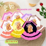 [👕👗Tin_Sỉ_Vkids🛒] – ☘️Buôn_sỉ_SG☘️  Set váy bé gái, chất thun cotton 4c, áo rút dây, chân váy 2 t …