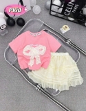 [👕👗Tin_Sỉ_Vkids🛒] – ☘️Buôn_sỉ_SG☘️ Set váy siu hot cho bé gái, áo cotton phối chân váy tơ lót lụ …
