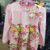 Áo váy hoa hồng đính nơ bé gái, size 2T – 3ta11131201